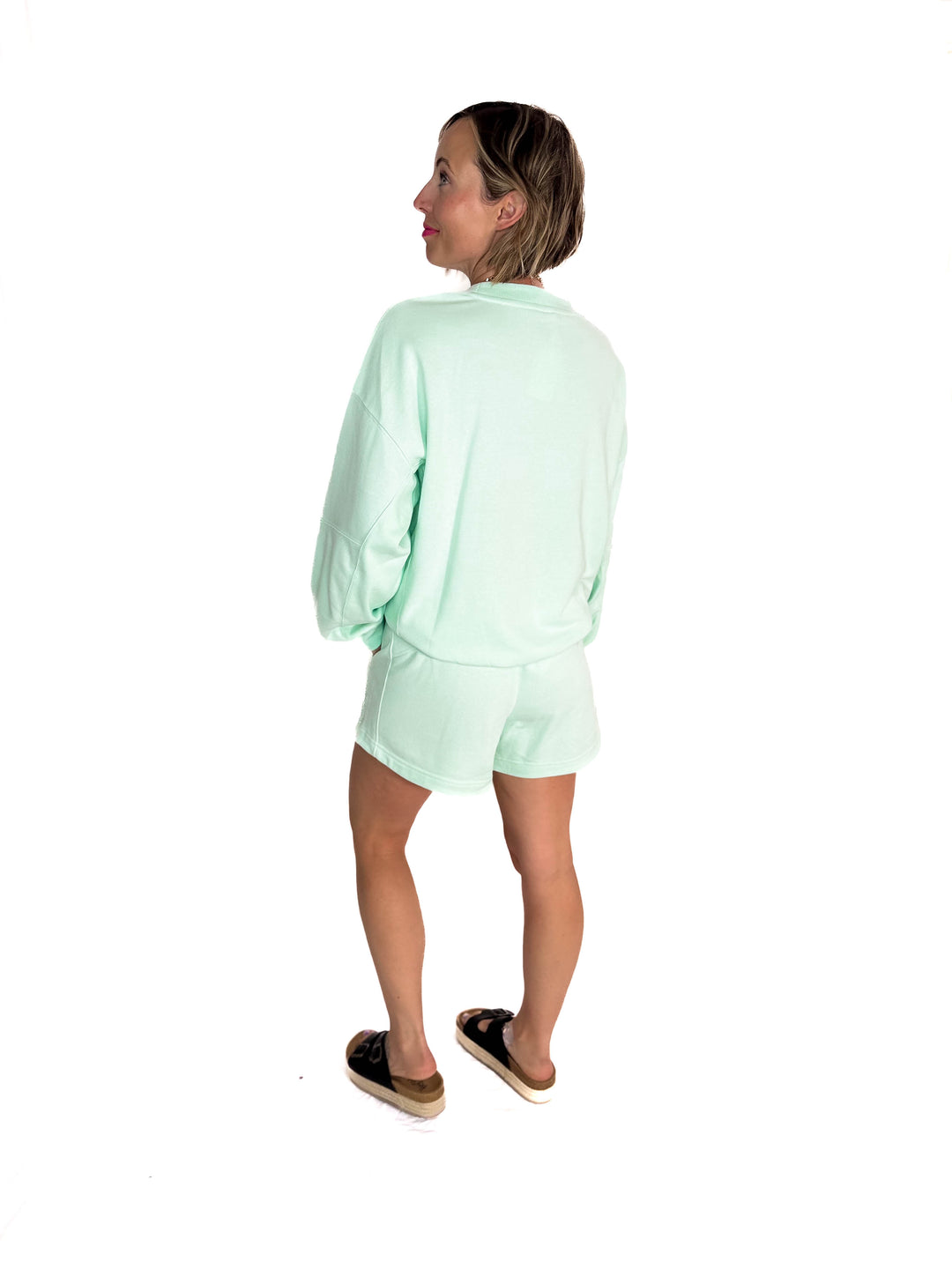 Karla French Terry Basic Shorts- FRESH MINT-FINAL SALE