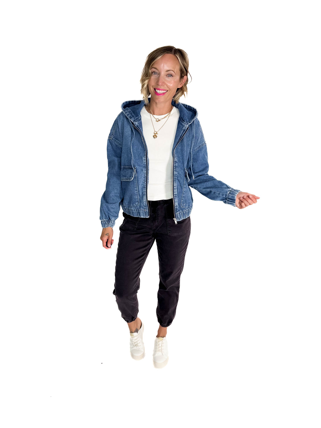 ONLY Kenzie Denim Hoodie Jacket- MEDIUM WASH **PRE-ORDER ETA AUG 8**