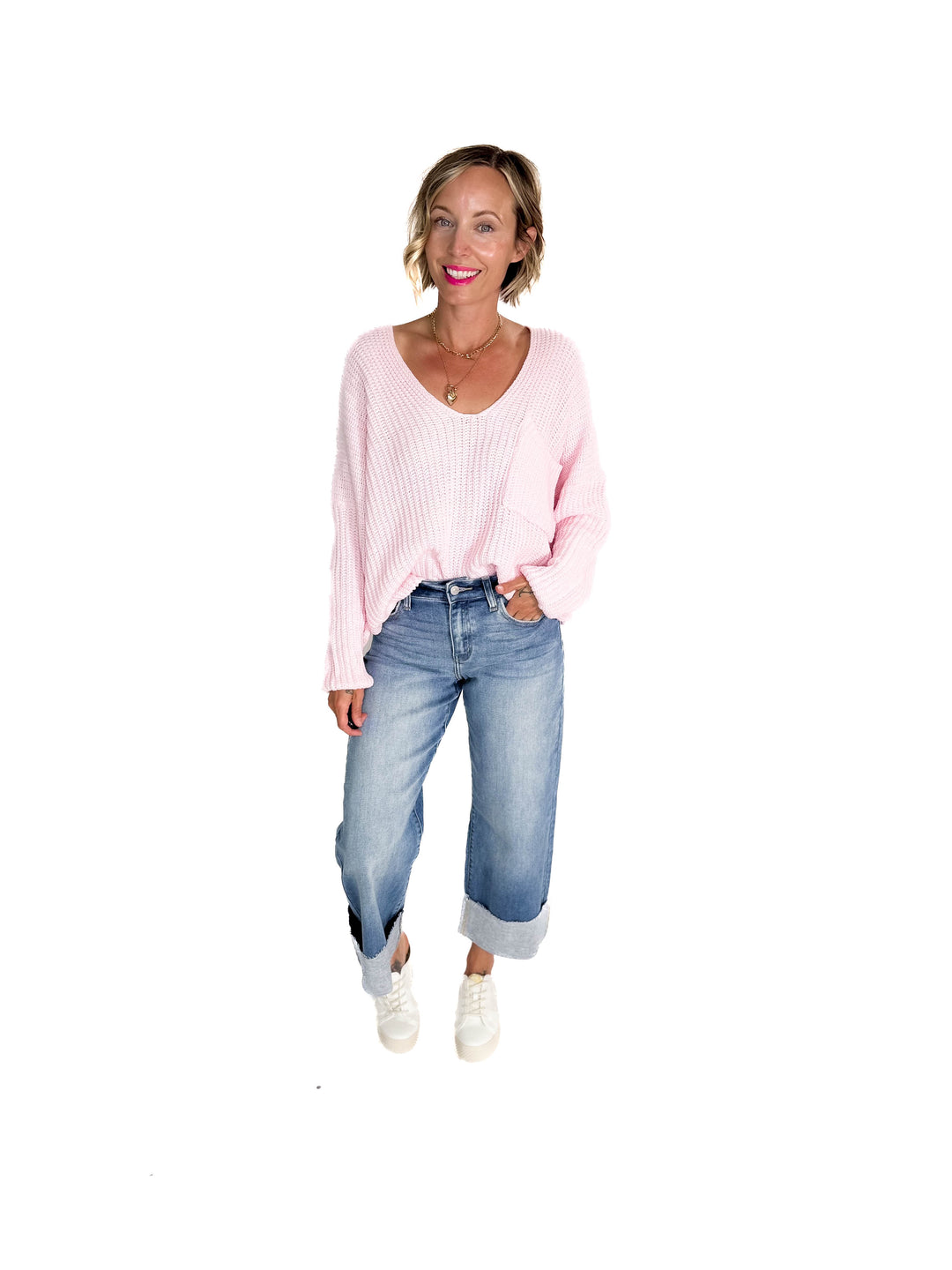 KANCAN Parker High Rise Crop Wide Leg- MEDIUM WASH-FINAL SALE