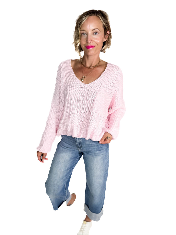 KANCAN Parker High Rise Crop Wide Leg- MEDIUM WASH-FINAL SALE