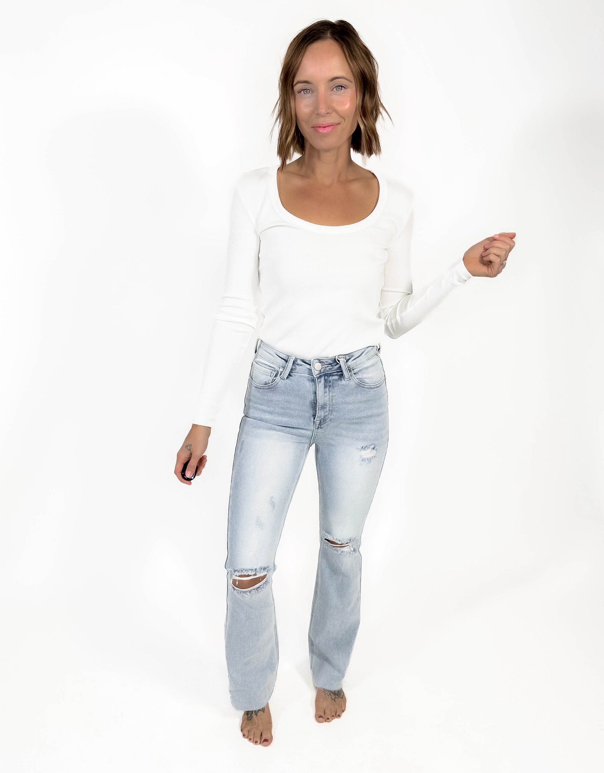 RISEN Jordyn High Rise Boot Cut Jean- LIGHT