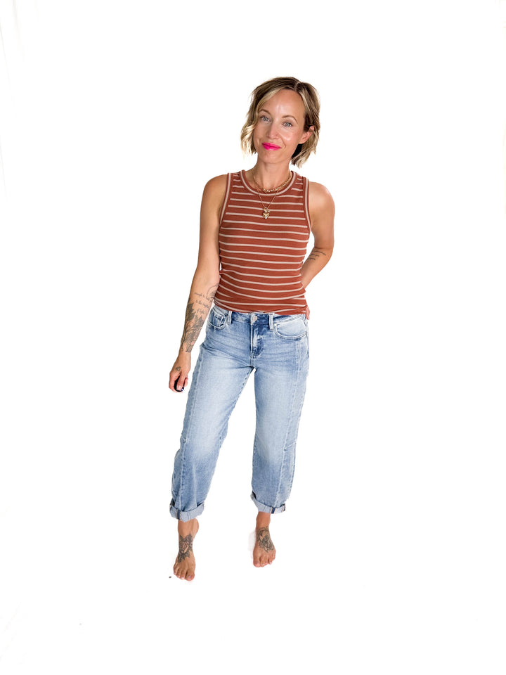 Risen Cruz Barrel Jean- MEDIUM WASH-FINAL SALE