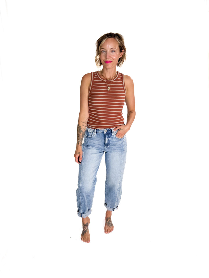 Risen Cruz Barrel Jean- MEDIUM WASH-FINAL SALE