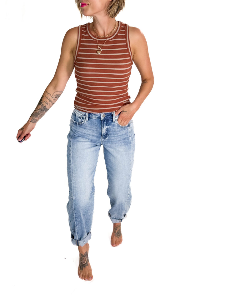 Risen Cruz Barrel Jean- MEDIUM WASH-FINAL SALE