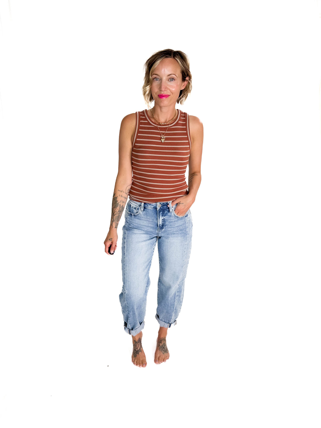 Risen Cruz Barrel Jean- MEDIUM WASH-FINAL SALE