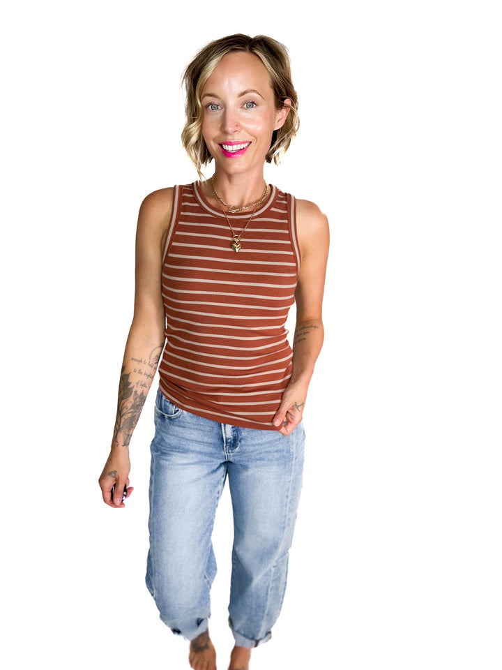 THREAD & SUPPLY Edlin Tank- BROWN TAUPE