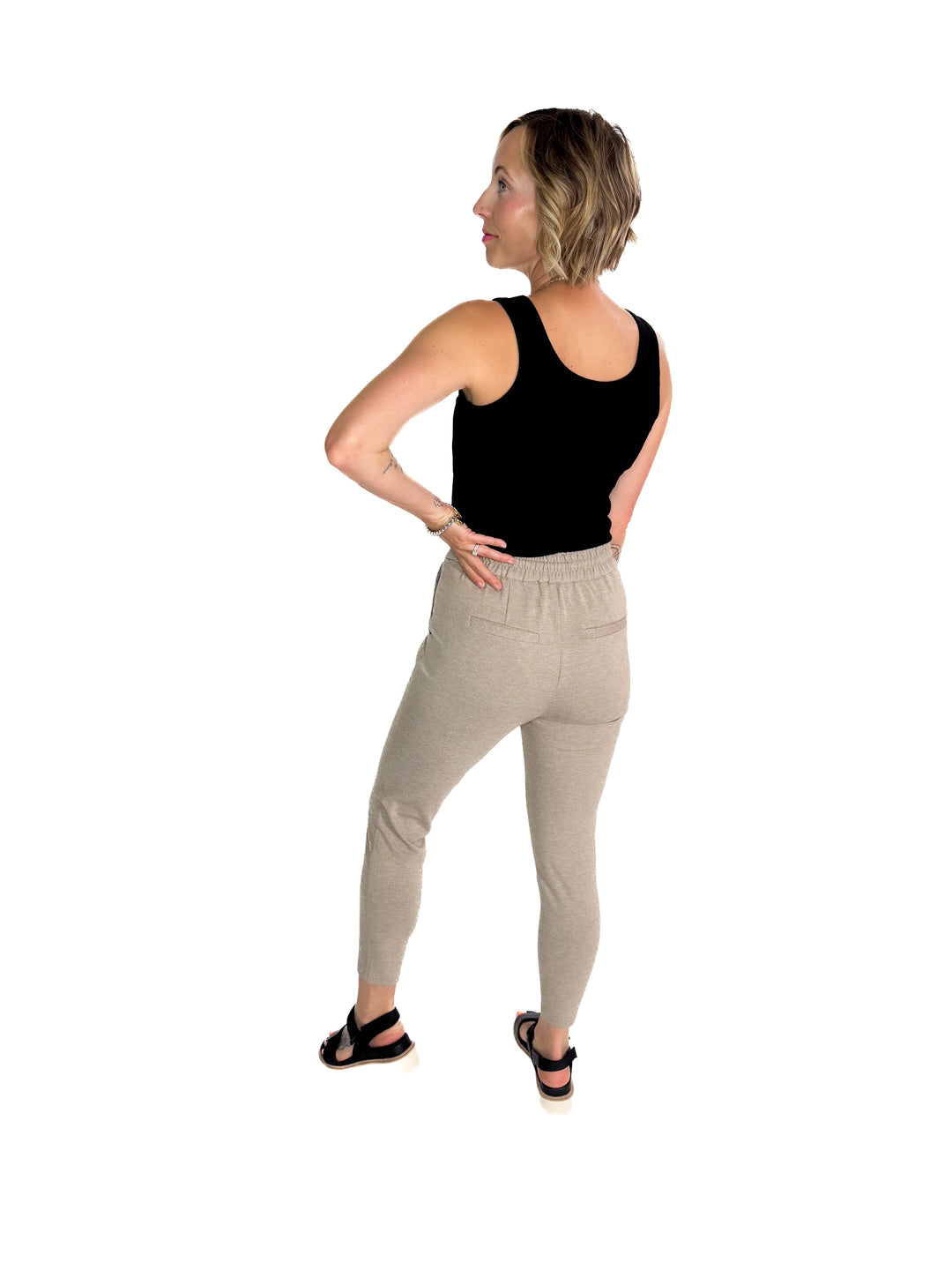 VERO MODA Eva Casual Pant- FOSSIL TAUPE