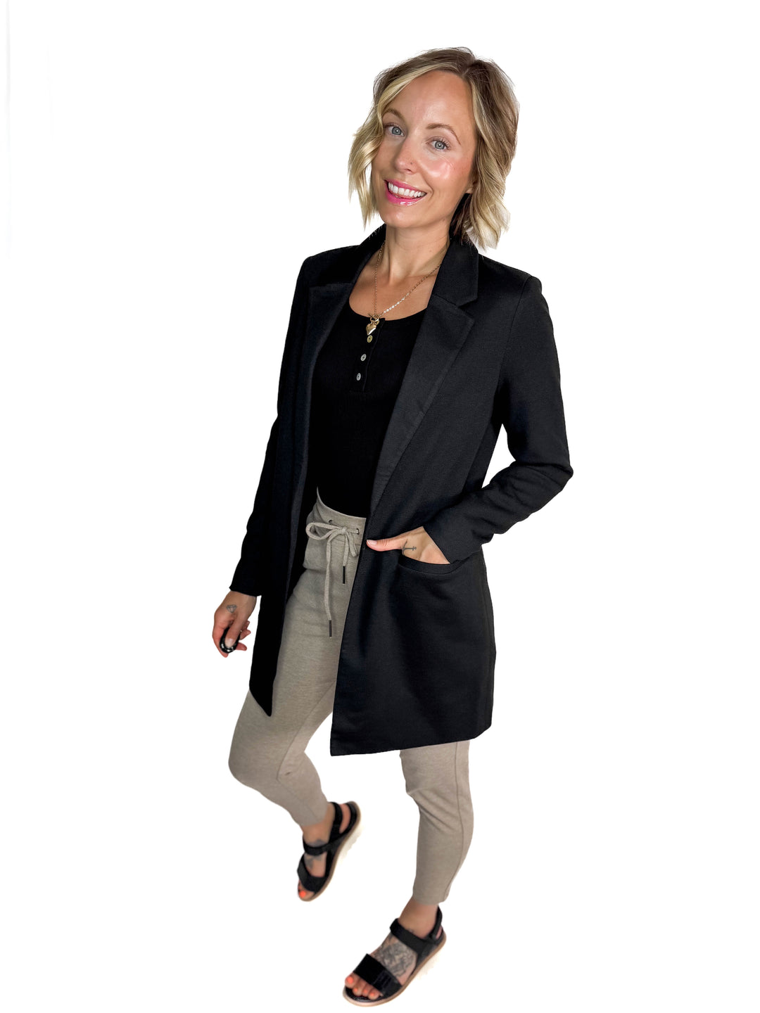 VERO MODA Verina Long Blazer- BLACK