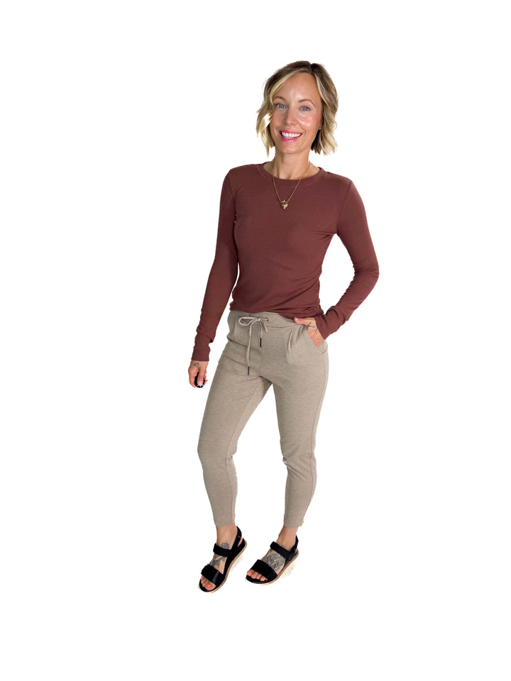 VERO MODA Eva Casual Pant- FOSSIL TAUPE