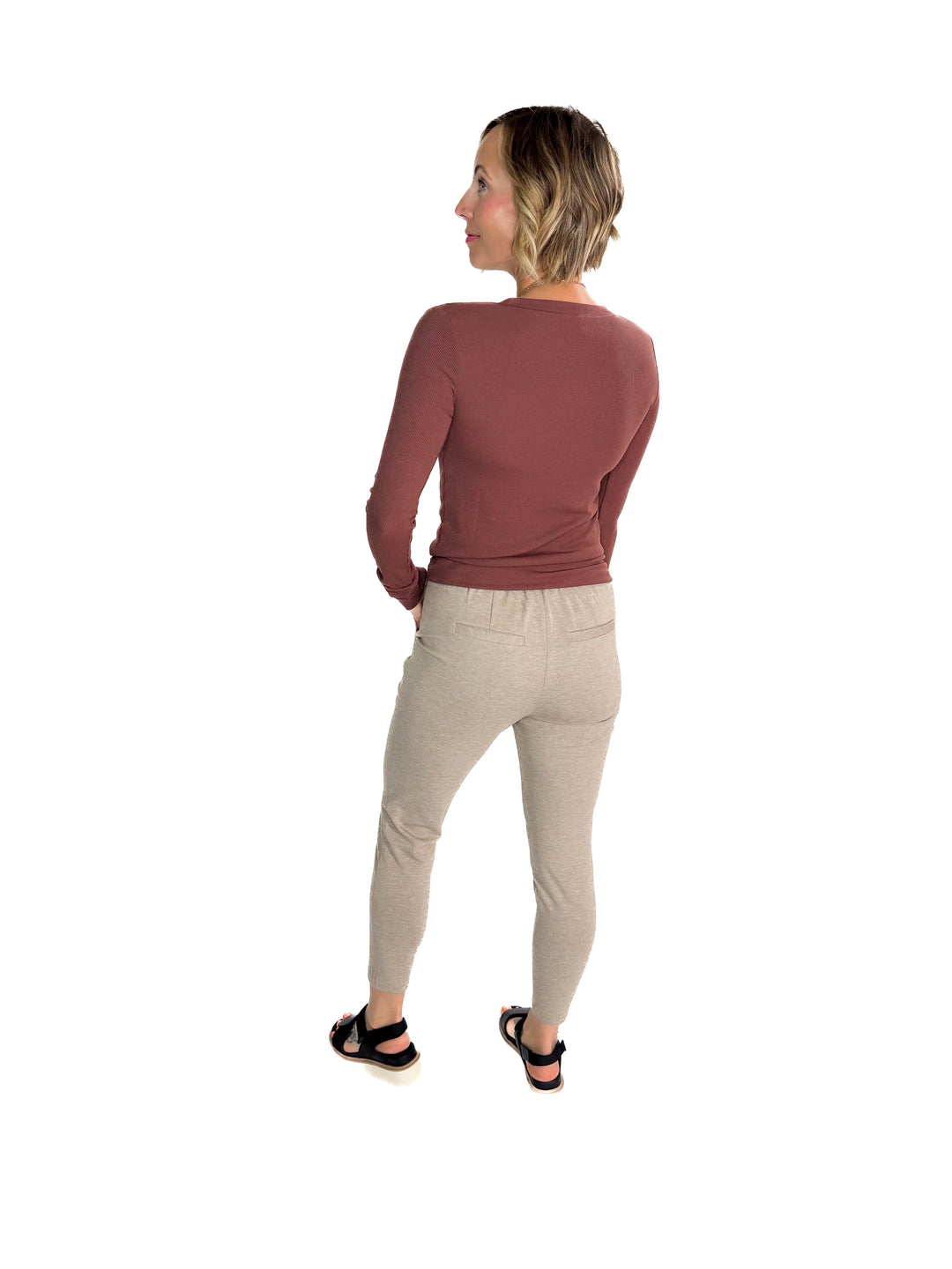 VERO MODA Eva Casual Pant- FOSSIL TAUPE