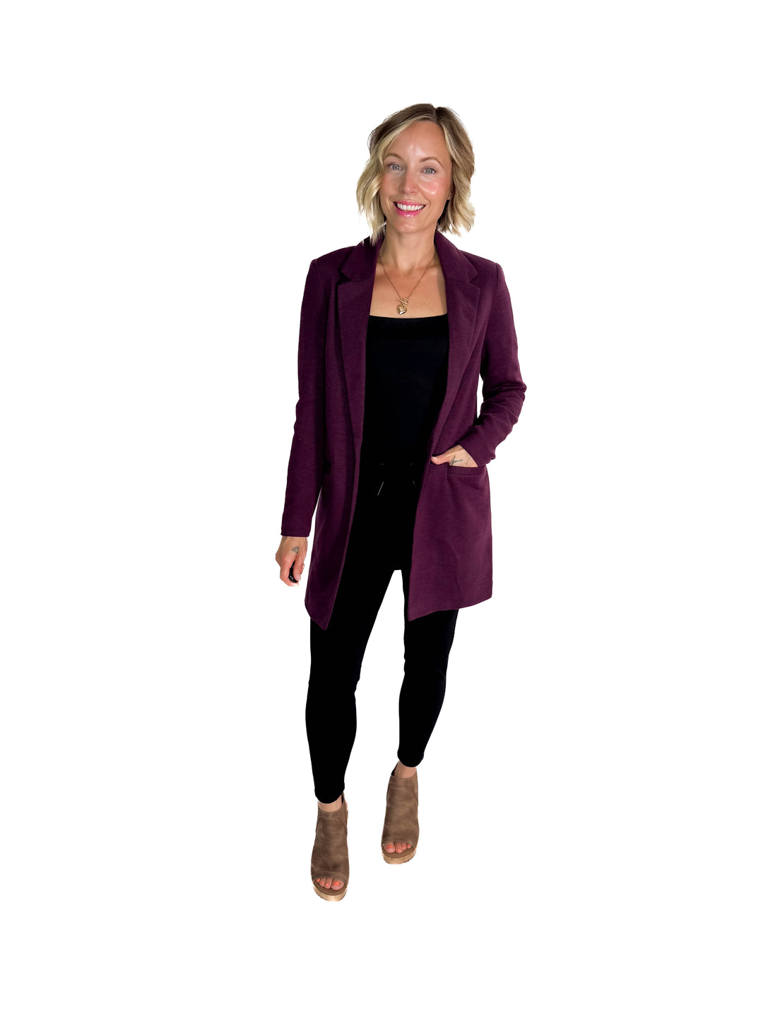 VERO MODA Verina Long Blazer- WINE TASTING