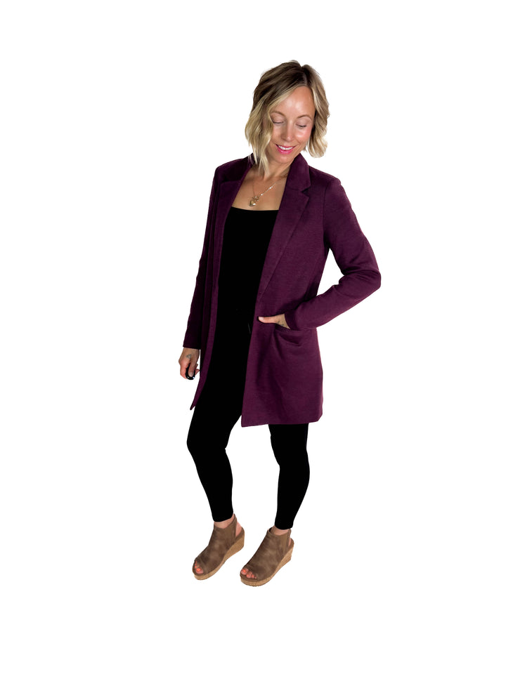 VERO MODA Verina Long Blazer- WINE TASTING