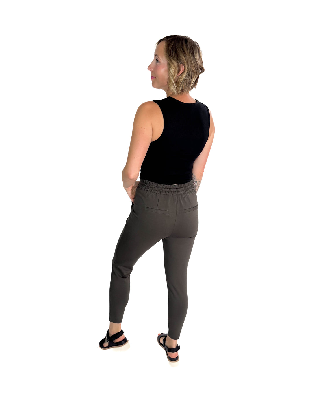 VERO MODA Eva Casual Pant- DARK OLIVE