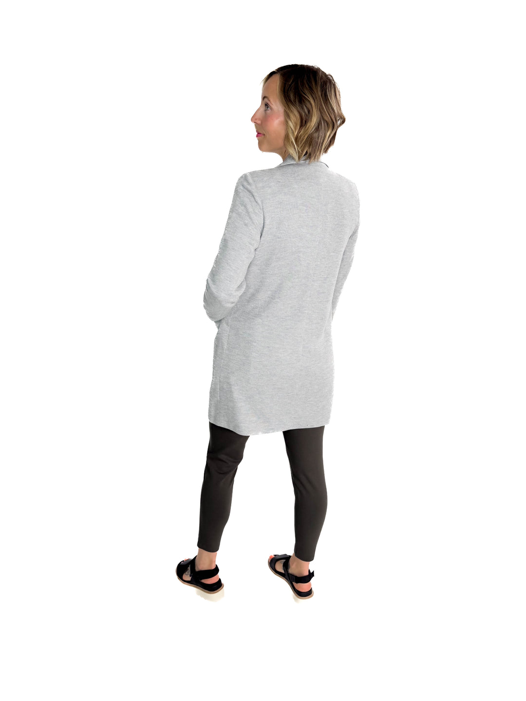 VERO MODA Verina Long Blazer- LIGHT GREY MELANGE