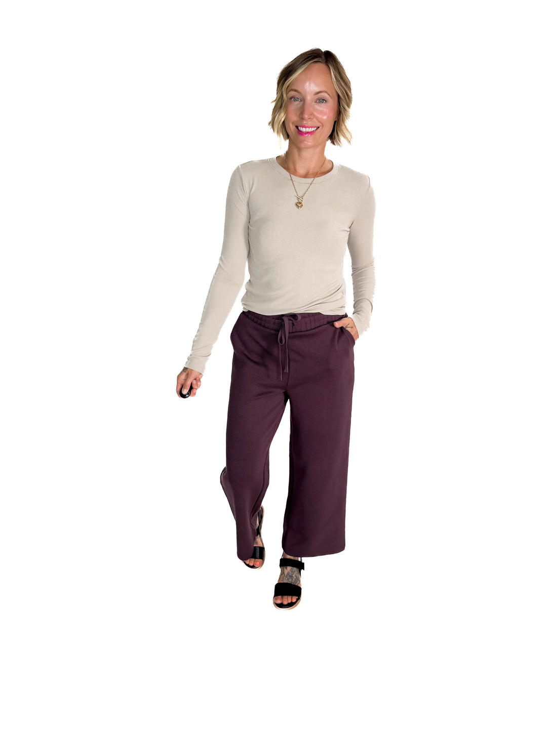 Beth Ribbed Long Sleeve- SHELL