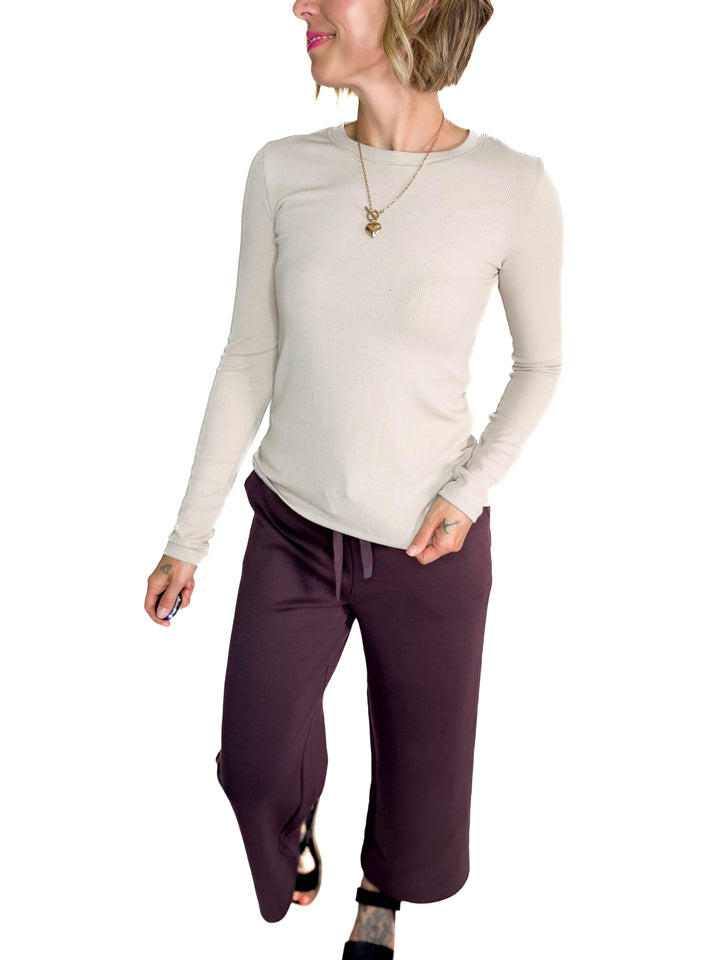 Beth Ribbed Long Sleeve- SHELL