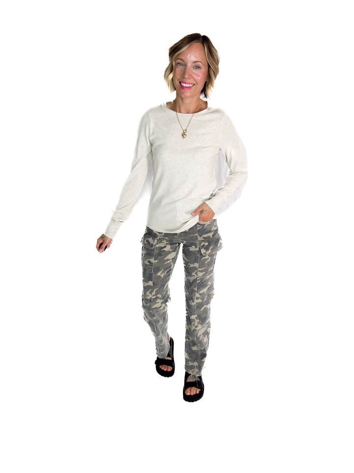 THREAD & SUPPLY Stacy Long Sleeve- SAND HTHR