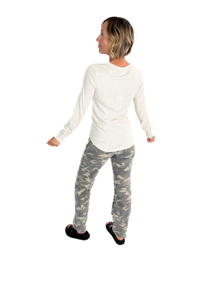 THREAD & SUPPLY Stacy Long Sleeve- SAND HTHR