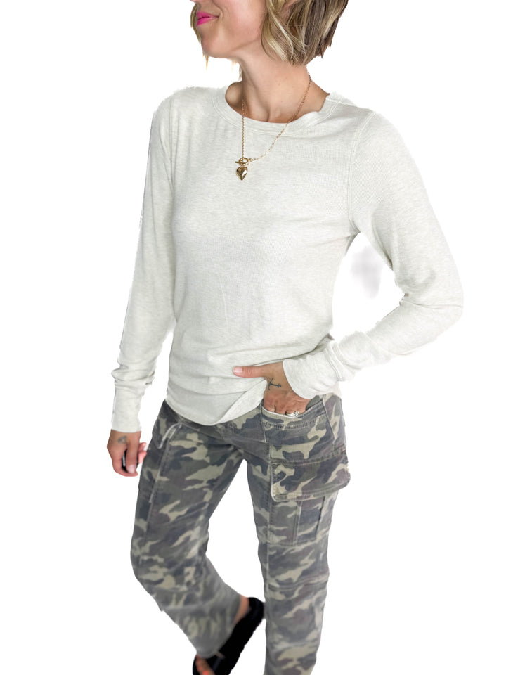THREAD & SUPPLY Stacy Long Sleeve- SAND HTHR