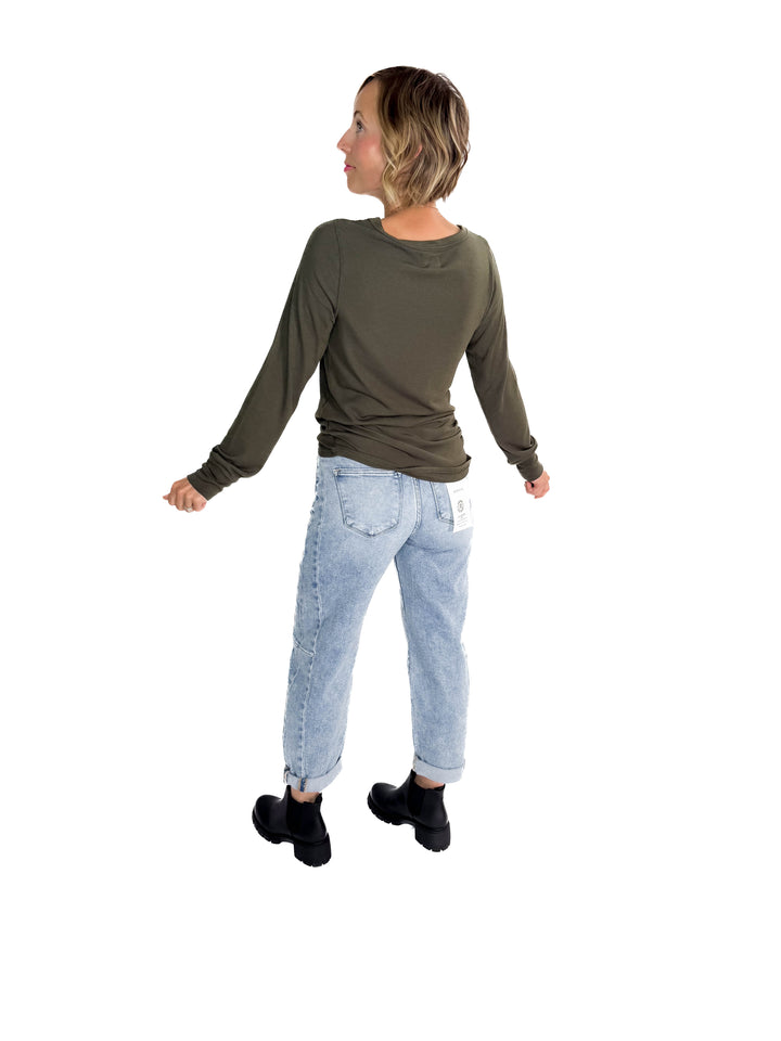 THREAD & SUPPLY Stacy Long Sleeve- EUCALYPTUS