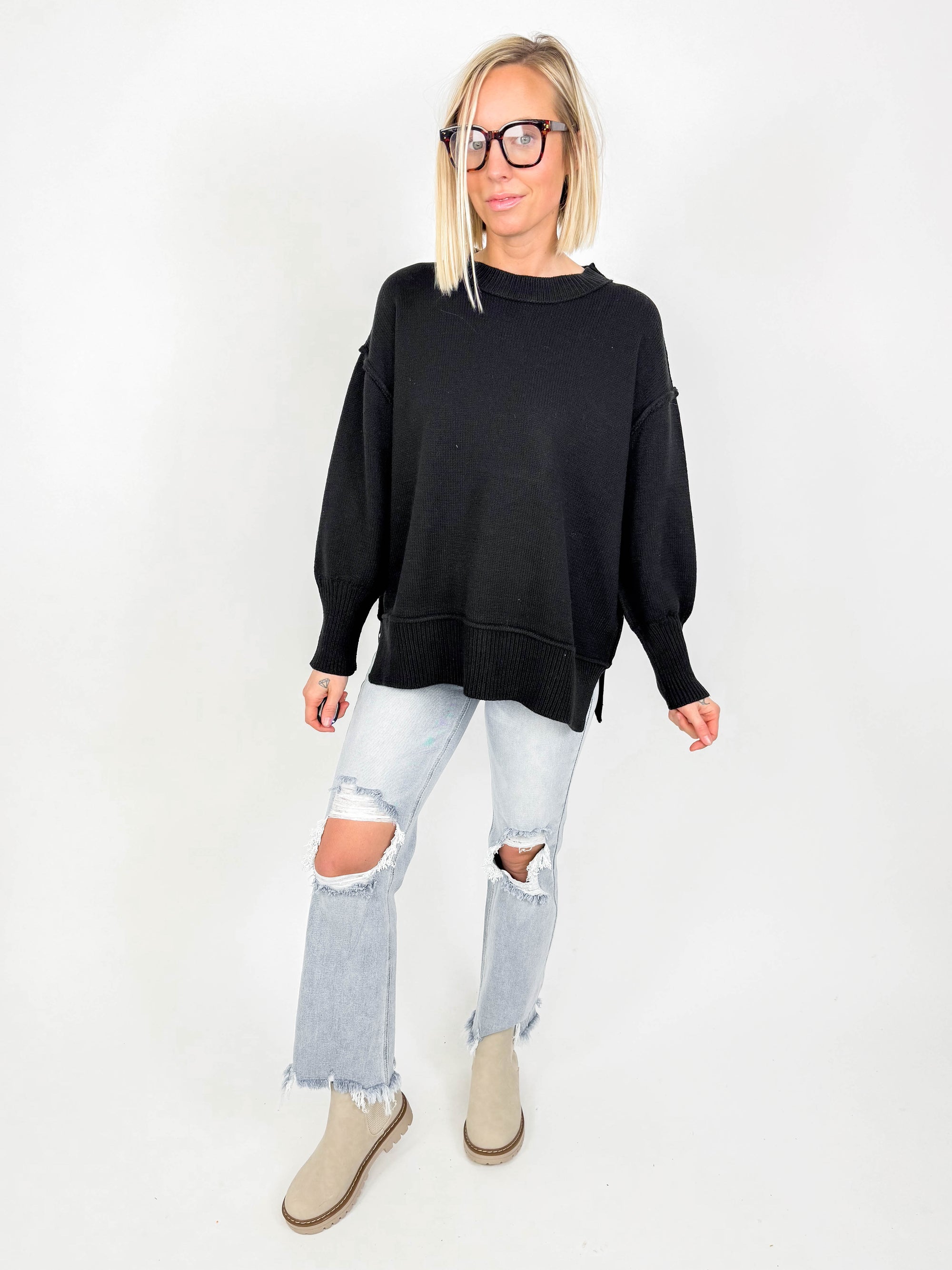 Ina Sweater- BLACK-FINAL SALE