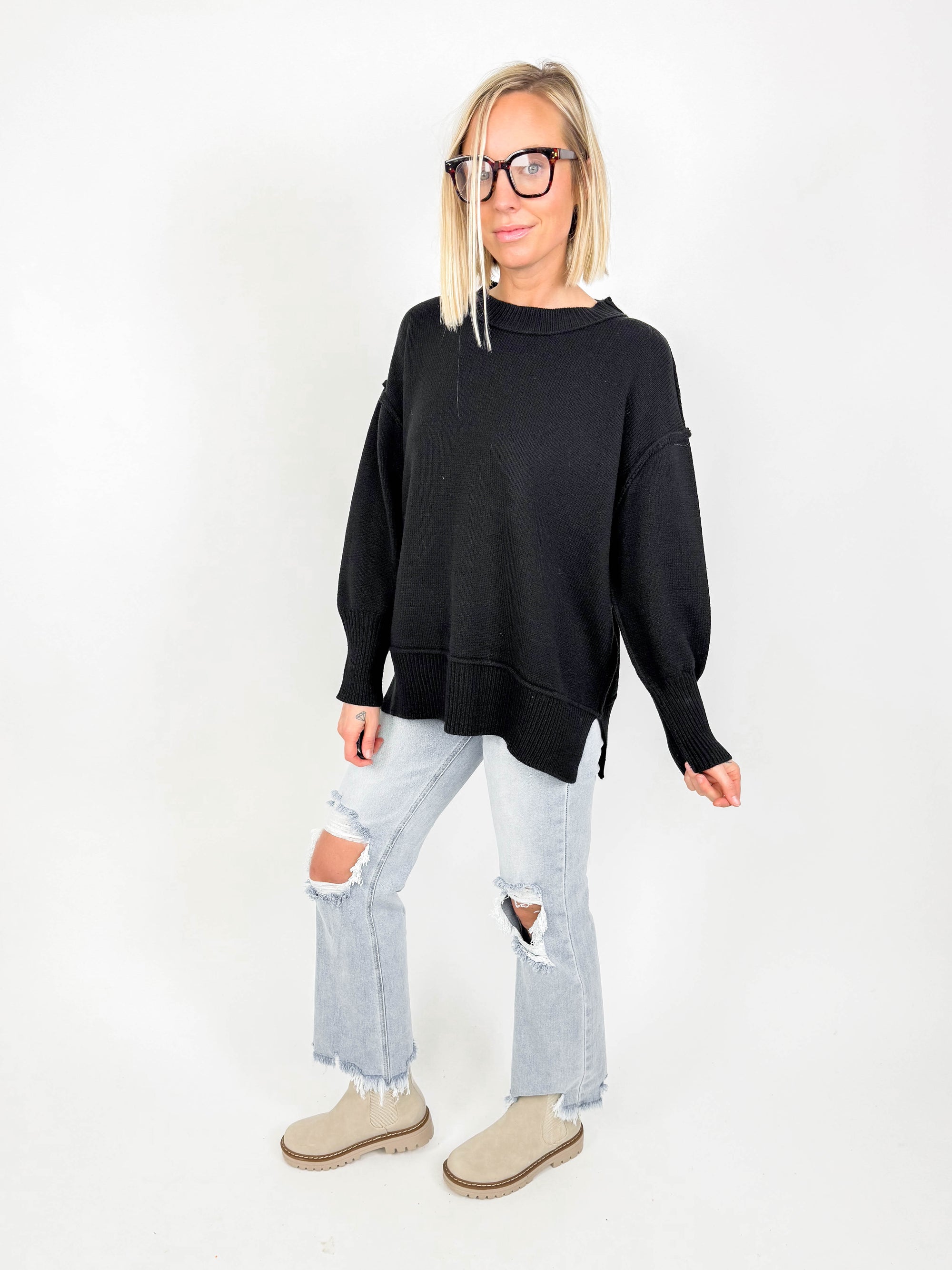 Ina Sweater- BLACK-FINAL SALE