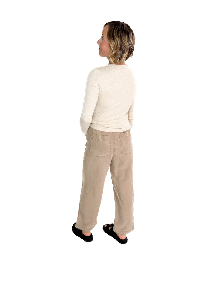 Samantha Round Neck Long Sleeve- OATMEAL