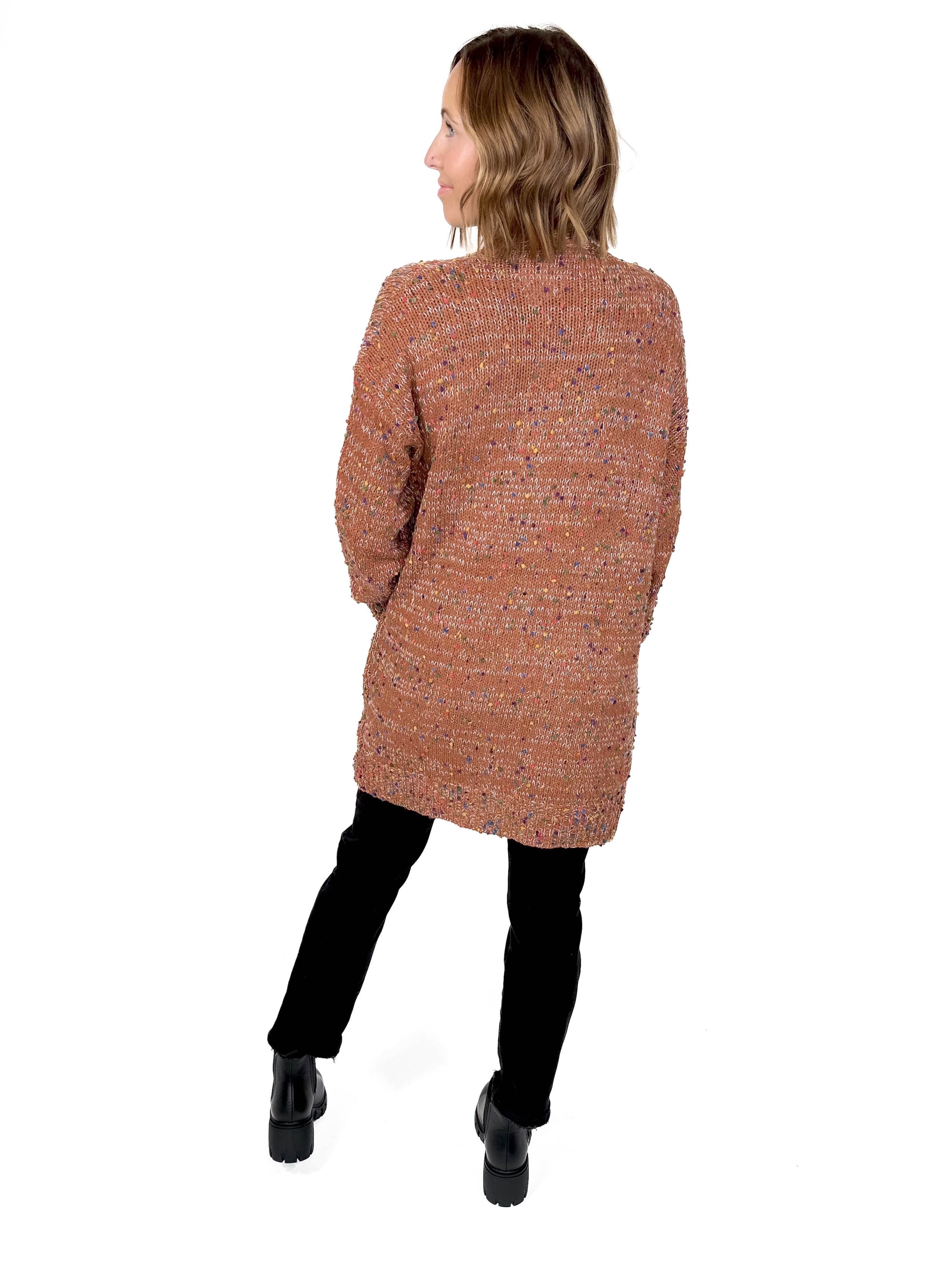 Miley Confetti Cardigan- CINNAMON