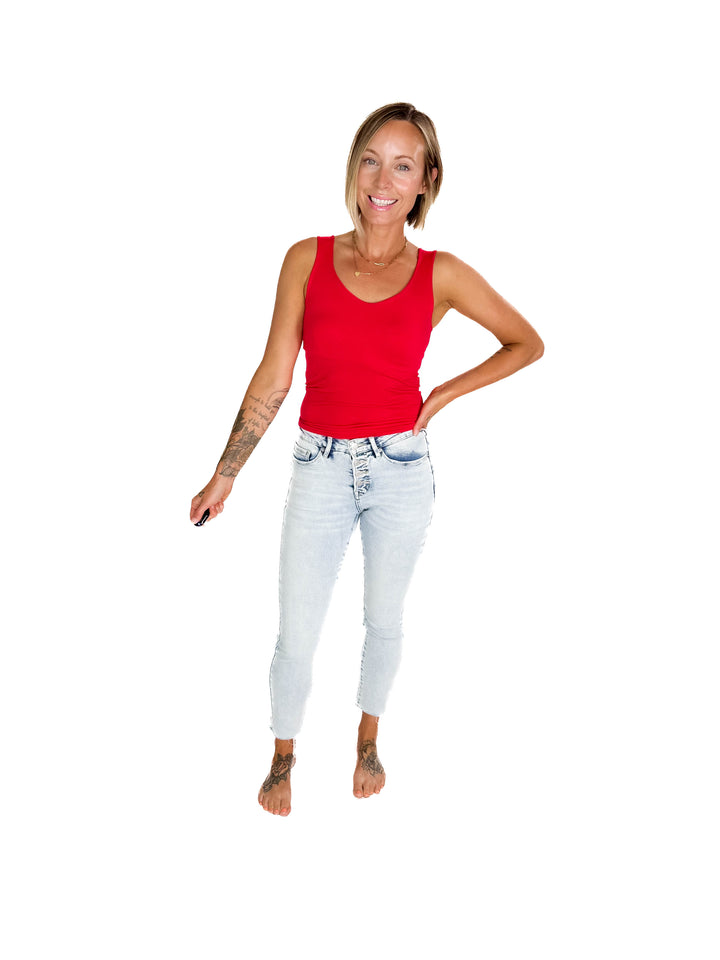 MICA Tanis High Rise Tummy Control Skinny Jeans- LIGHT BLUE