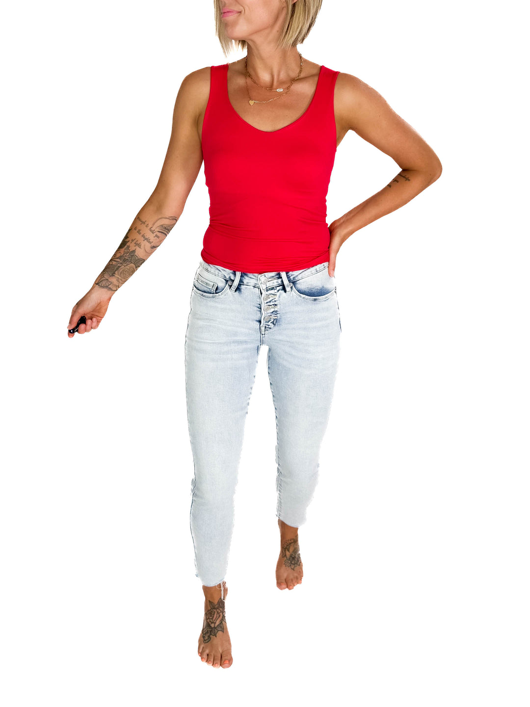 MICA Tanis High Rise Tummy Control Skinny Jeans- LIGHT BLUE