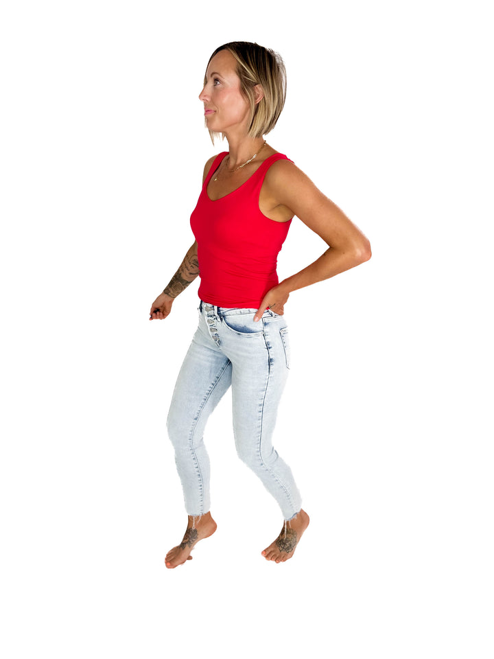 MICA Tanis High Rise Tummy Control Skinny Jeans- LIGHT BLUE
