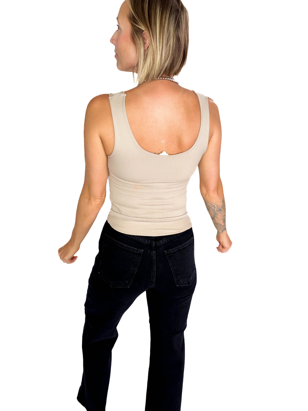 Justina Seamless Tank Top- ASH MOCHA