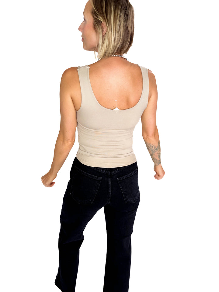 Justina Seamless Tank Top- ASH MOCHA