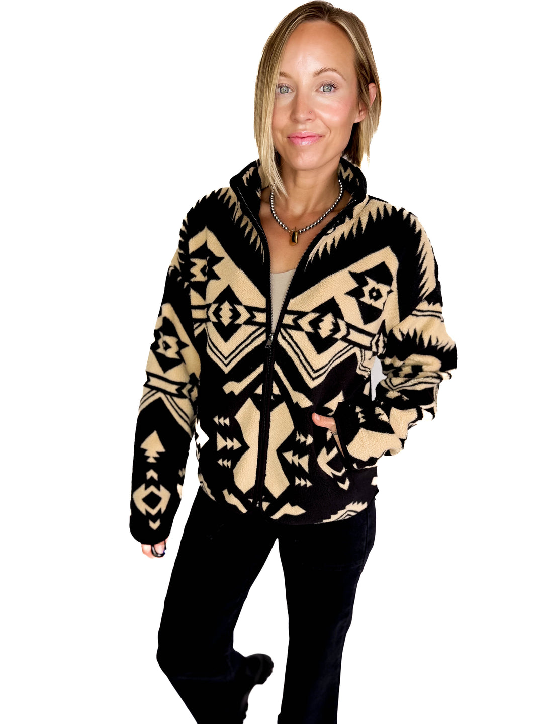 Canyon Jacket- CREAM/BLACK