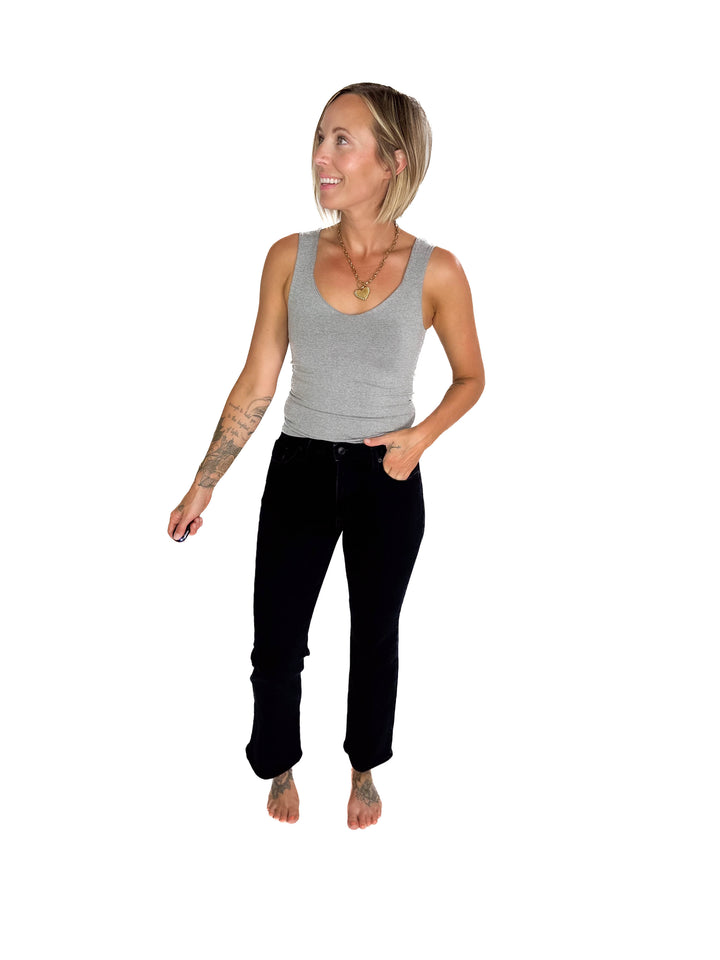 Justina Seamless Tank Top- HTHR GREY