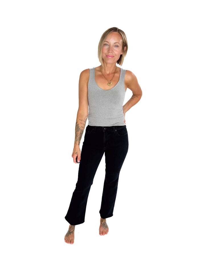 Justina Seamless Tank Top- HTHR GREY