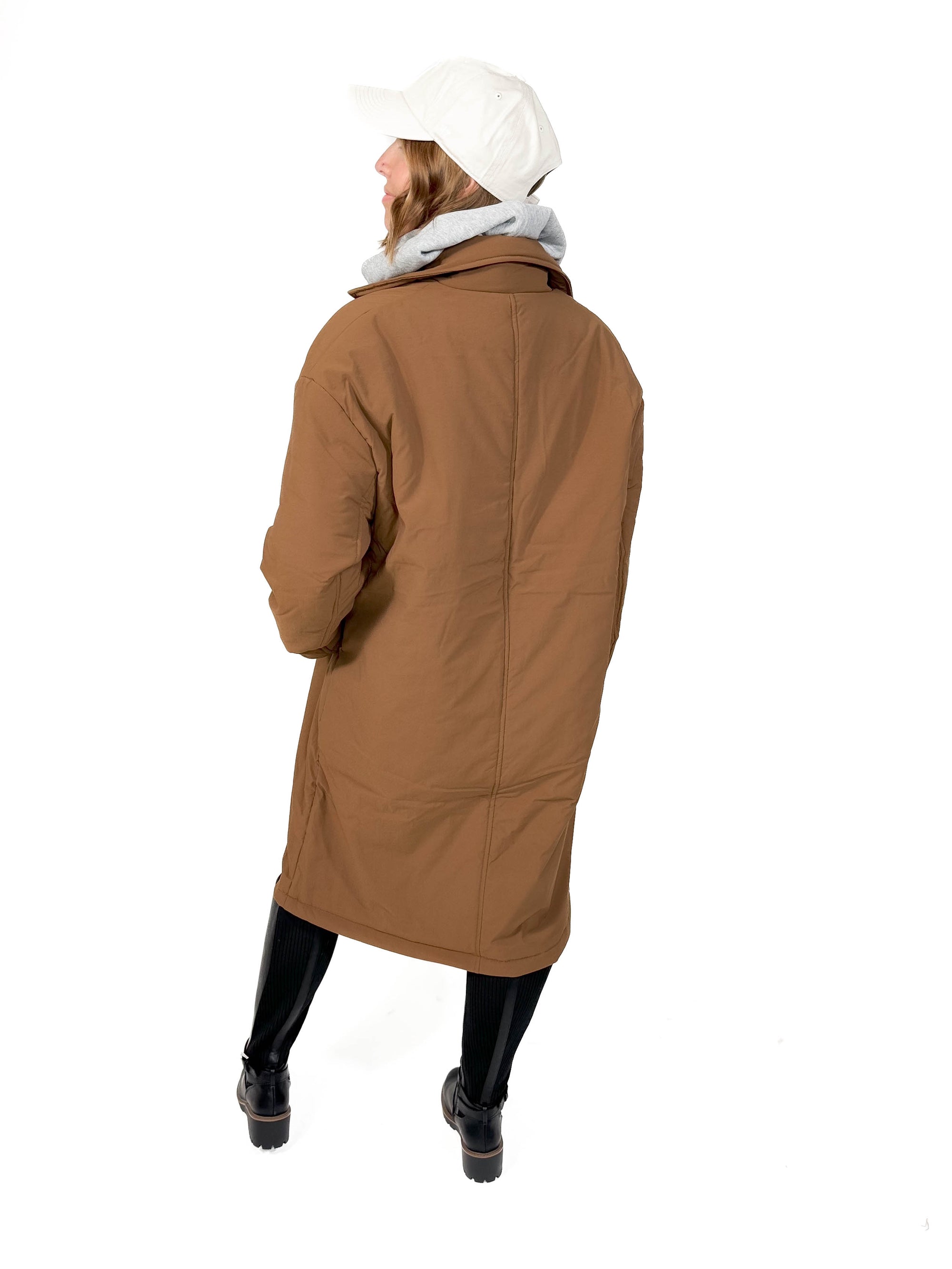 MONO B Athabasca Insulated Puffer Overcoat- COCOA DUST