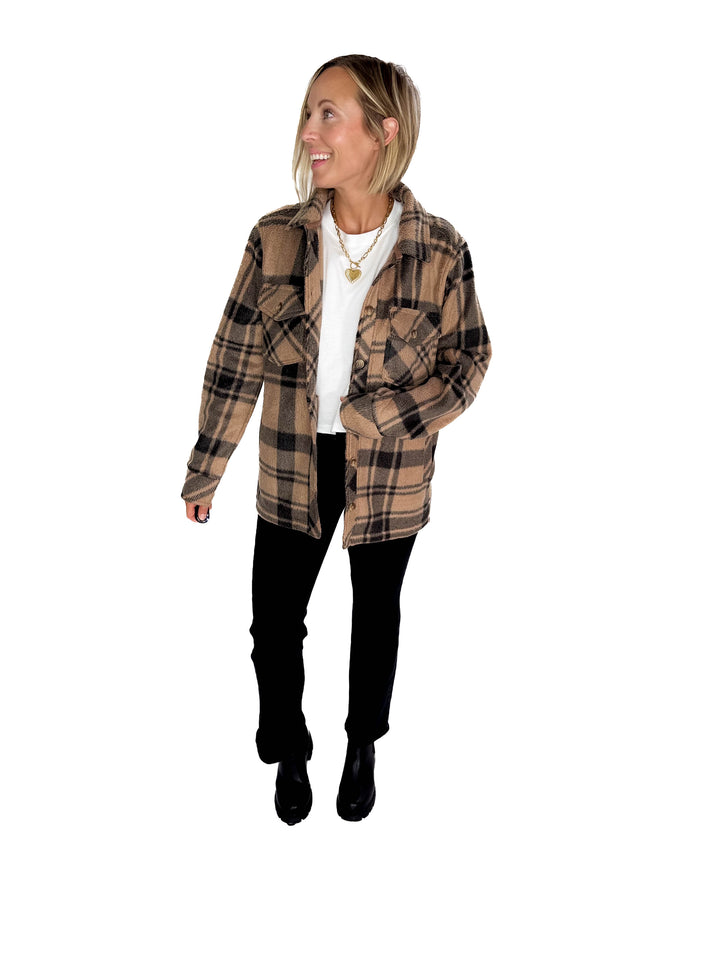 Santa Fe Jacket- PECAN BLACK PLAID