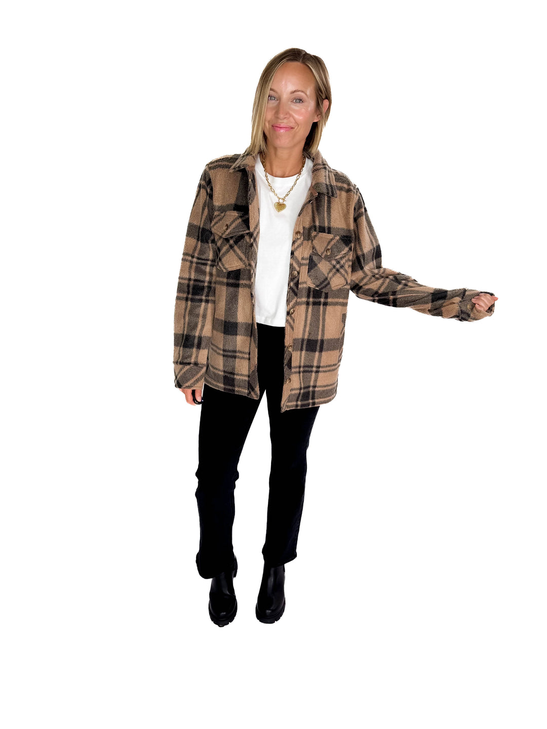 Santa Fe Jacket- PECAN BLACK PLAID