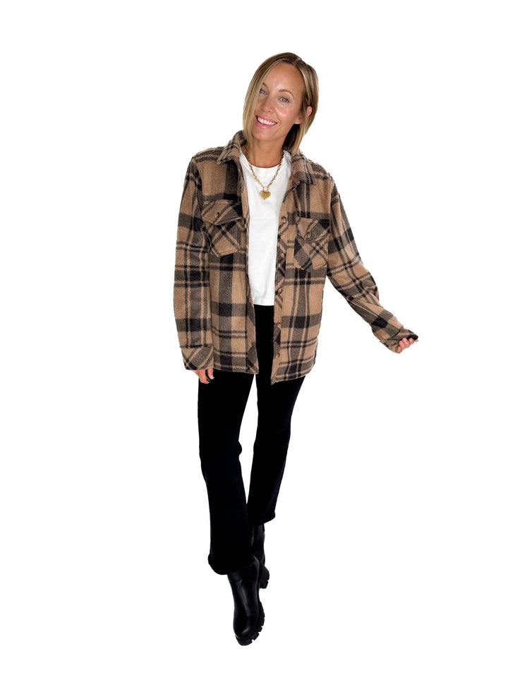 Santa Fe Jacket- PECAN BLACK PLAID