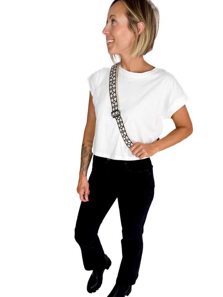 Ellen Sling Bag With Removable Guitar Strap- BLACK