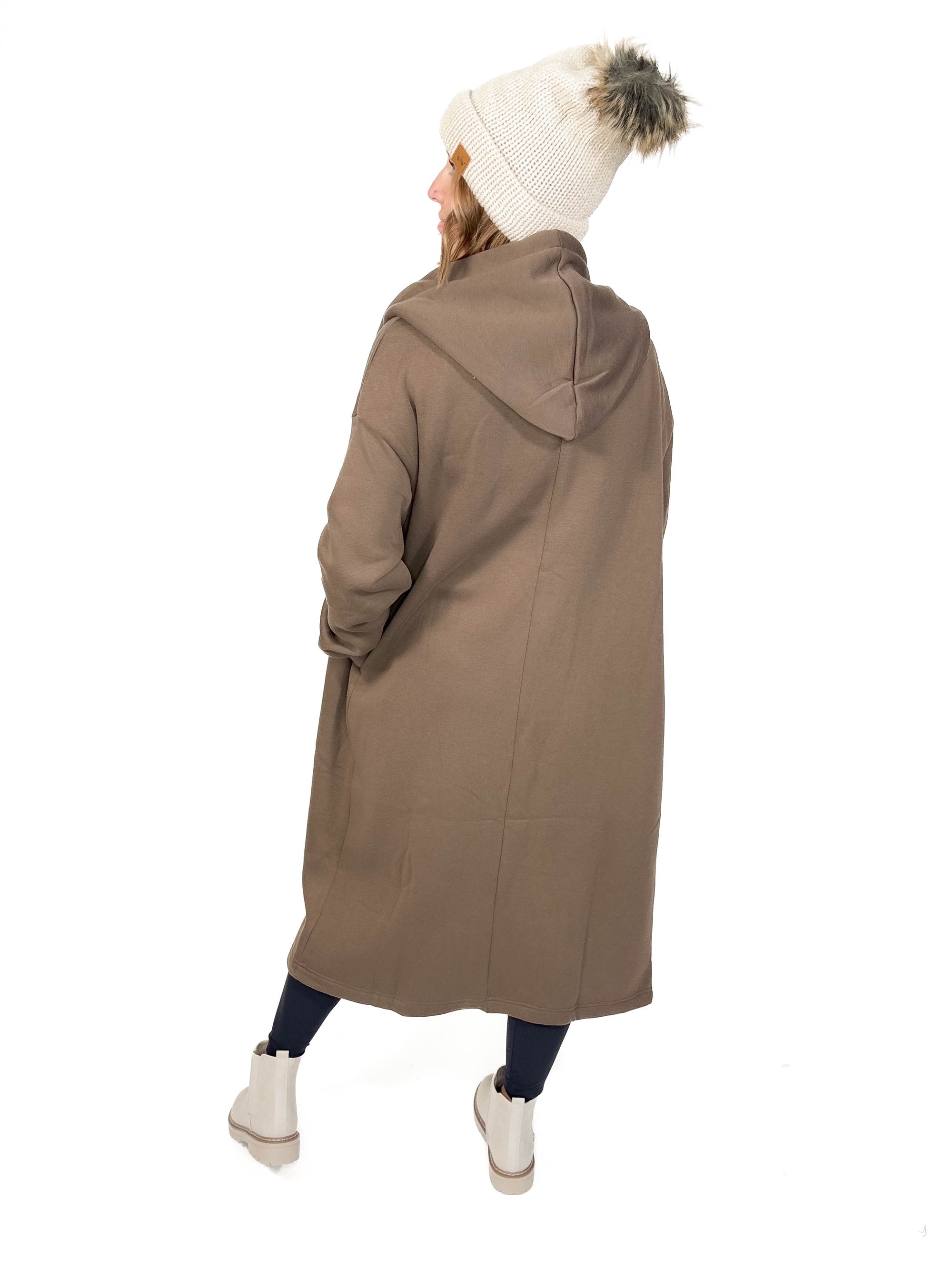 Gilbert Hooded Coatigan- BROWN