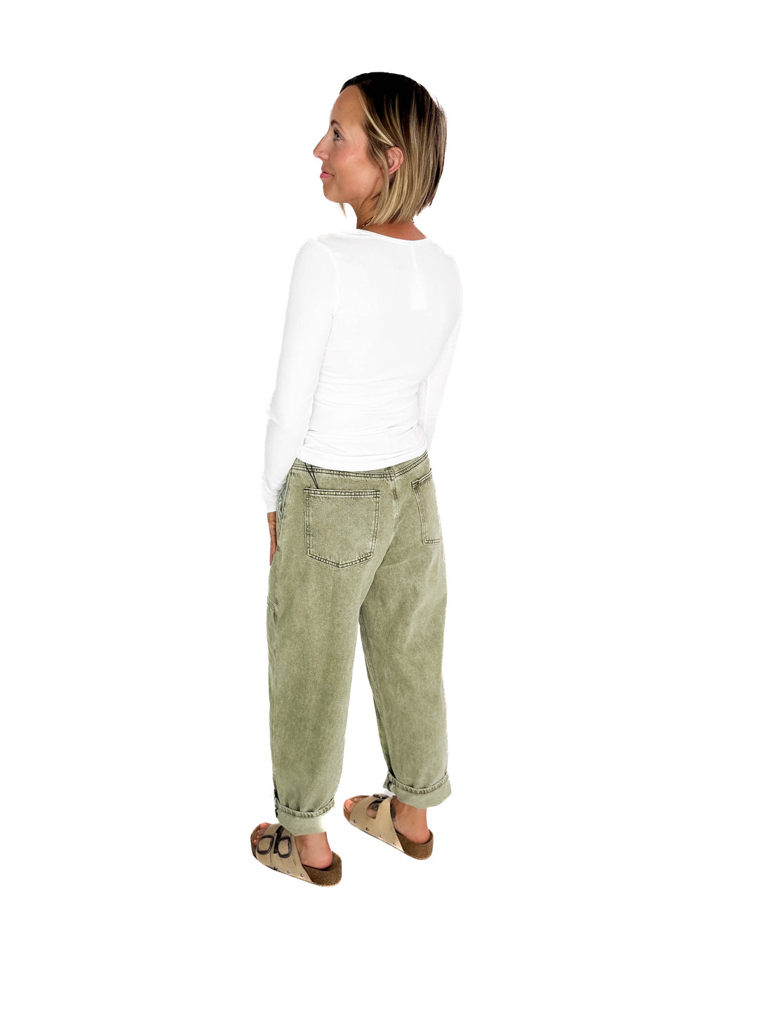 Jennifer Classic Ribbed Basic Long Sleeve- OFF WHITE