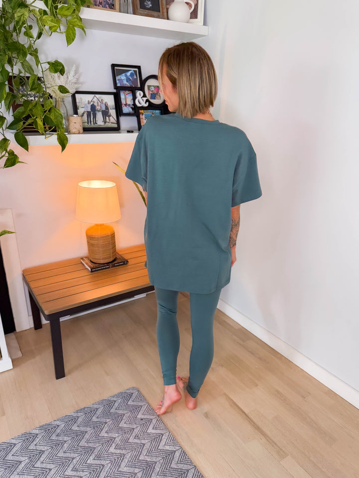 Champlain Cotton Legging Set- ASH JADE