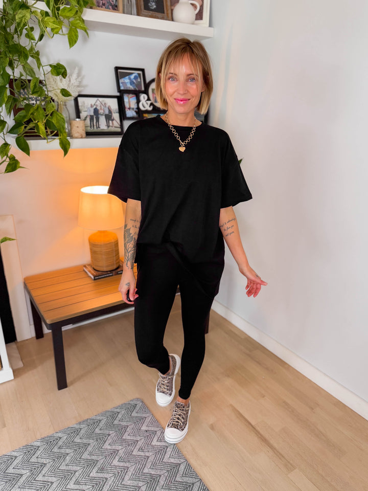 Champlain Cotton Legging Set- BLACK