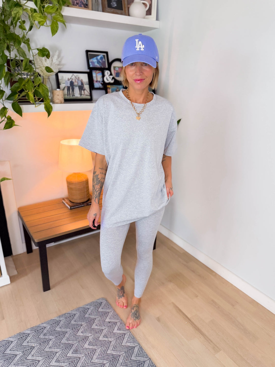 Champlain Cotton Legging Set- HEATHER GREY