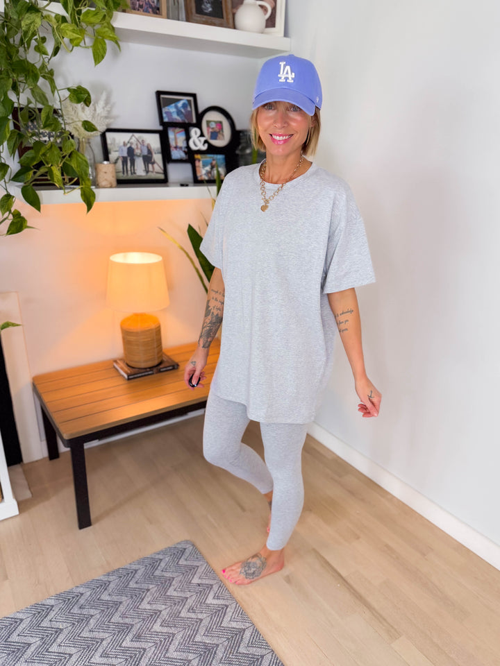 Champlain Cotton Legging Set- HEATHER GREY