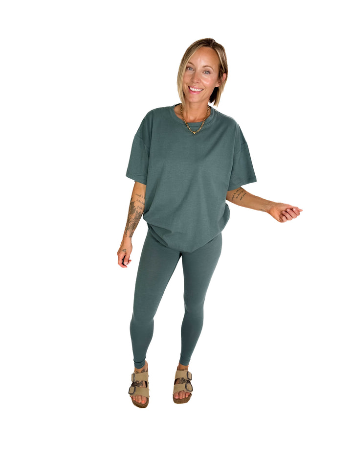 Champlain Cotton Legging Set- ASH JADE