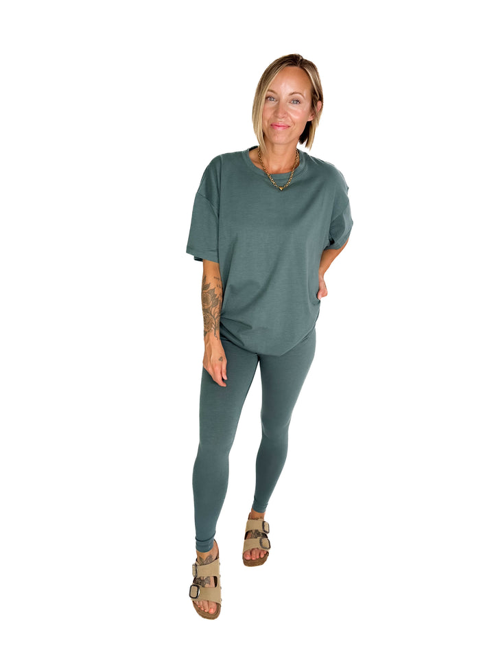 Champlain Cotton Legging Set- ASH JADE