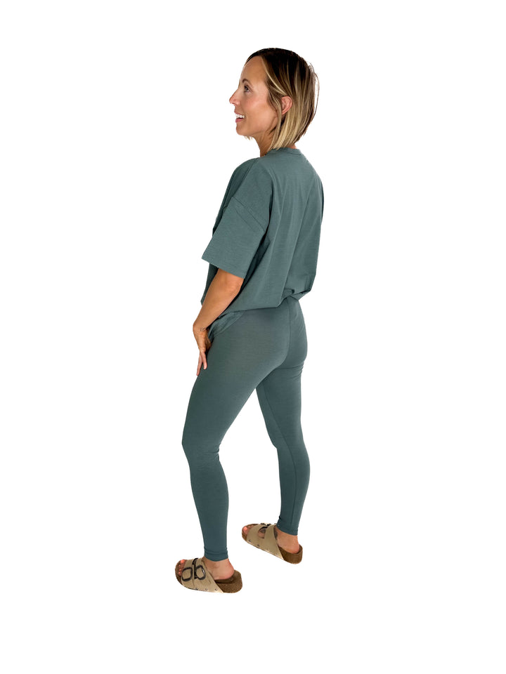 Champlain Cotton Legging Set- ASH JADE